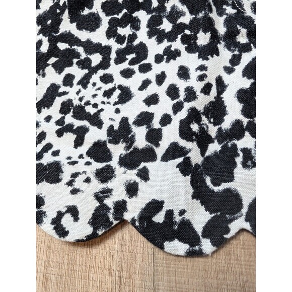 J. Crew Animal Print Linen Blend Shorts Size 10 Scalloped Women’s Boho - Picture 7 of 9